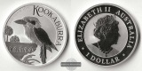 Australien,  1 Dollar  2022  Kookaburra FM-Frankfurt  Feinsilb...