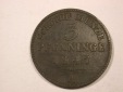 H13  Preussen  3 Pfennig 1847 A in ss+, kl. Rdf.  Originalbilder