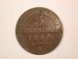 H13  Preussen  3 Pfennig 1850 A in s/s-ss   Originalbilder