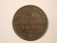 H13  Preussen  3 Pfennig 1857 A in s-ss  Originalbilder