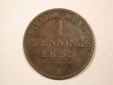 H13  Preussen  4 Pfennig 1853 A in f.ss  R   Originalbilder