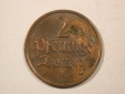 H13  Danzig  2 Pfennig  1937 in ss   Originalbilder