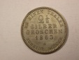 H14  Preussen  2,5 Silbergroschen 1863 A in ss+ Originalbilder