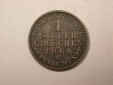 H14  Preussen  1 Silbergroschen 1868 C, ss dunkle Patina  Orig...