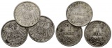 Deutsches Reich, 3 Kleinmünzen 1914-1915