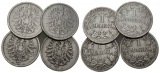Deutsches Reich, 4 Kleinmünzen 1881-1986