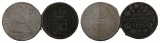 Altdeutschland, 2 Kleinmünzen 1858/1870