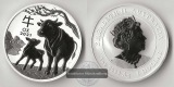 Australien, 1 Dollar 2021 Ox FM-Frankfurt  Feinsilber: 31,1g