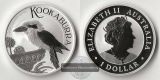 Australien,  1 Dollar  2022  Kookaburra FM-Frankfurt  Feinsilb...