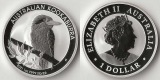 Australien,  1 Dollar  2021  Kookaburra FM-Frankfurt  Feinsilb...