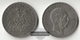 Sachsen, Kaiserreich  5 Mark  1902 E  FM-Frankfurt Feinsilber:...