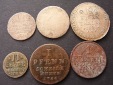 Altdeutschland 6 Kleinmünzen 4 x Billon