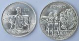 Island: Lot aus zwei Gedenkmünzen, zusammen 46,3 g Feinsilber