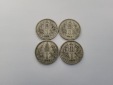 1 Krone 1893 4 Stk. á 4,17g fein silber Kronenwährung Öster...