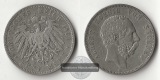 Sachsen, Kaiserreich  5 Mark  1891 E    Albert 1873-1902   FM-...