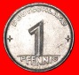 * HAMMER UND ZIRKEL (1952-1953): DEUTSCHLAND ★ 1 PFENNIG 195...