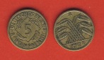 Weimarer Republik 5 Rentenpfennig 1924 A