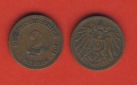Kaiserreich 2 Pfennig 1904 A