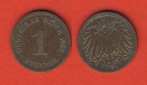 Kaiserreich 1 Pfennig 1908 D