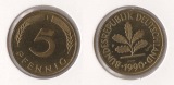 BRD 5 Pfennig 1990 -F- vz