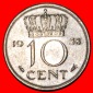 * PORTRÄT RECHTS (1950-1980): NIEDERLANDE ★ 10 CENT 1958! J...