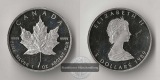 Kanada  5 Dollar  1989   Maple Leaf   FM-Frankfurt   Feinsilbe...
