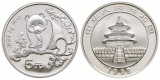 15,55 g Feinsilber. Panda klettert auf Ast