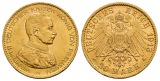7,16 g Feingold. Kaiser Wilhelm II. (1888 - 1918) in Kürassie...