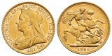 7,32 g Feingold. Melbourn. Victoria (1837 - 1901) mit Witwensc...