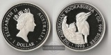     Australien,  1 Dollar 1996 Kookaburra  FM-Frankfurt   Feinsilber: 31,1g