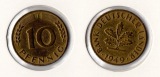 BRD 10 Pfennig 1949 -J- BDL sehr schön