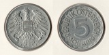 Österreich 5 Schilling 1952 (Alu) sehr schön