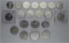 ÖSTERREICH, 20 Silbermünzen zu EURO 5.-, 10.- und EURO 20.-,...