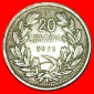 * HAMMER UND SICHEL (1933-1940): CHILE ★ 20 CENTAVO 1921!★...