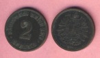 Kaiserreich 2 Pfennig 1876 A
