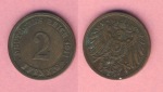 Kaiserreich 2 Pfennig 1911 J