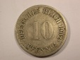 H15 KR  10 Pfennig 1905 G in ss  Originalbilder