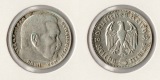 III. Reich 5 Reichsmark 1935 -J- Hindenburg Jaeger 360. f.vz S...