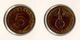 III. Reich 5 Reichspfennig 1938 -F- ss-vz Jaeger 363.