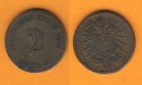 Kaiserreich 2 Pfennig 1875 J