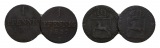 Altdeutschland; 2 Kleinmünzen 1837
