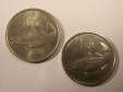 H16 Island   1 Krona 1981 in vz-st 1989 in f.st  2 Stück Orig...