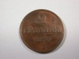 H17  Hannover  2 Pfennig 1856 B in ss+/ss-vz   Originalbilder