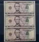 3 Stück 5 Dollar 2021 Banknoten USA kassenfrisch Folgenummer ...