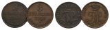 Altdeutschland; 2 Kleinmünzen 1864 / 1869
