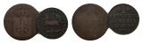 Altdeutschland; 2 Kleinmünzen o.J. / 1791