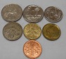 M.37.Singapur, 7er Lot, 1 Cent 1989, 2 Cent 2012+2013, 10 Cent...