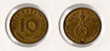 III. Reich 10 Reichspfennig 1938 -D- ss-vz Jaeger 364.