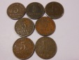 Lot 211 / Dt. Kaiserreich, 5 Pfennig 1918? 1918A 1918F 1920A 1...