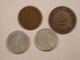 H19  KR 4 Münzen 1906 - 1917  Originalbilder
